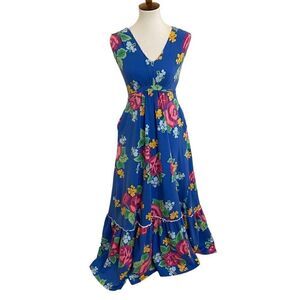 Matilda Jane Brilliant Daydream Dream Weaver Maxi Dress Blue Floral XS‎